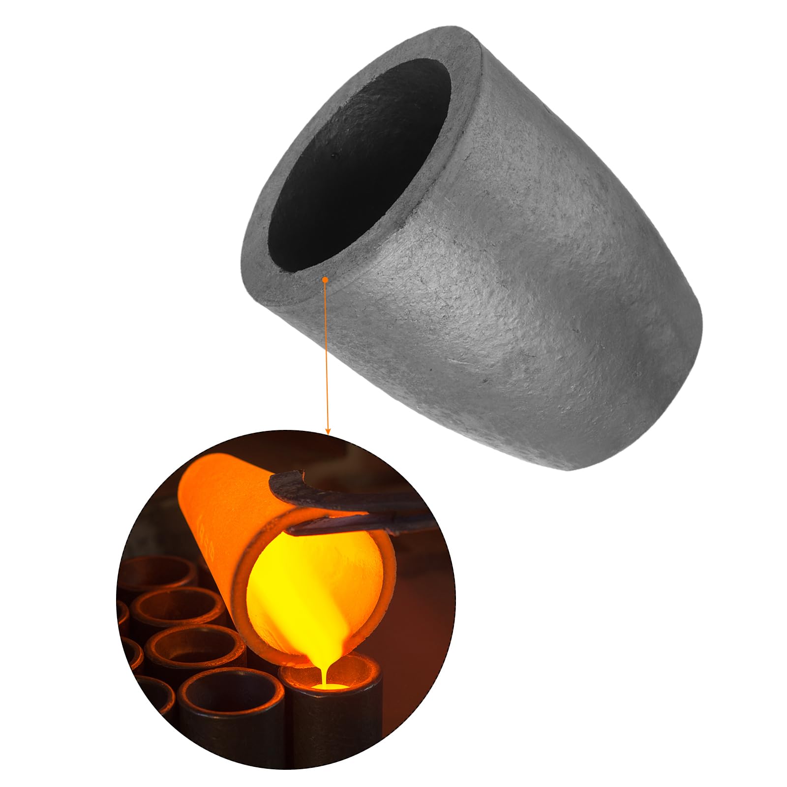 0.5 キロ溶融るつぼゴールドシルバー銅金属精錬カップジュエリー鋳造